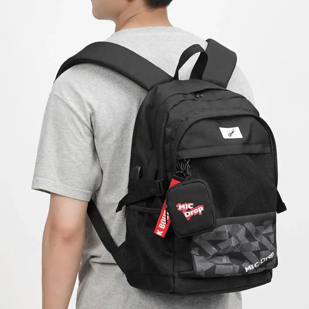 BTS x MIC Drop - Pattern Smart Backpack - BTS x MIC Drop - Accessories - Harumio