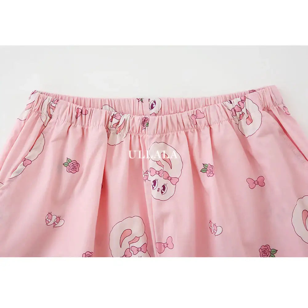 Esther Bunny x Ullala - Heart Bunny Pajama Shorts - Esther Bunny x Ullala - Clothing - Harumio