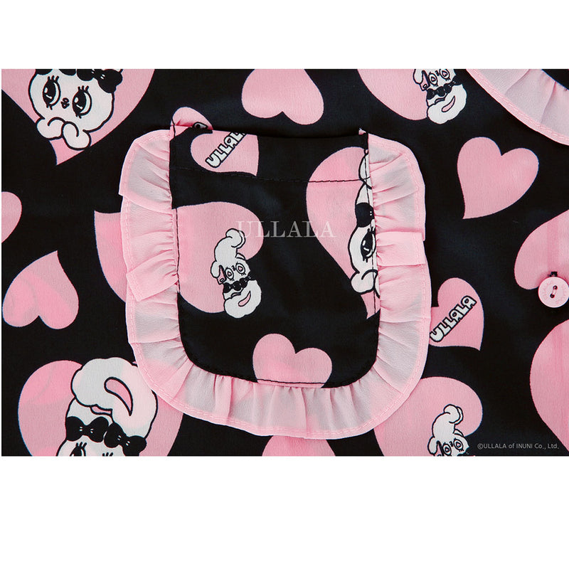 Esther Bunny x Ullala - Chic Bunny Long Sleeve Black Pajamas Set