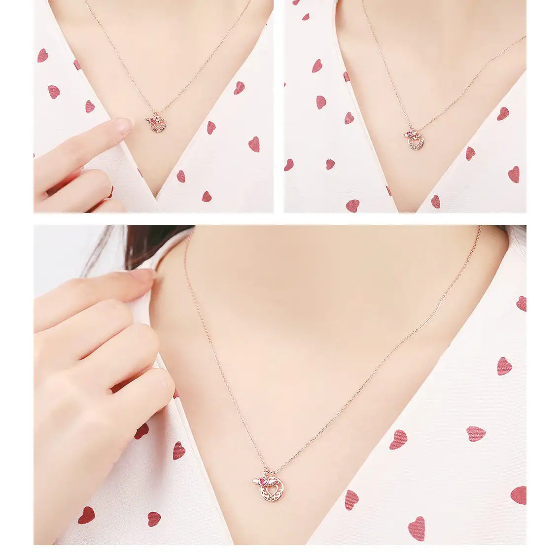 Wedding Peach x CLUE - Peach Necklace - Angel of Love - Wedding Peach x CLUE - Jewelry - Harumio