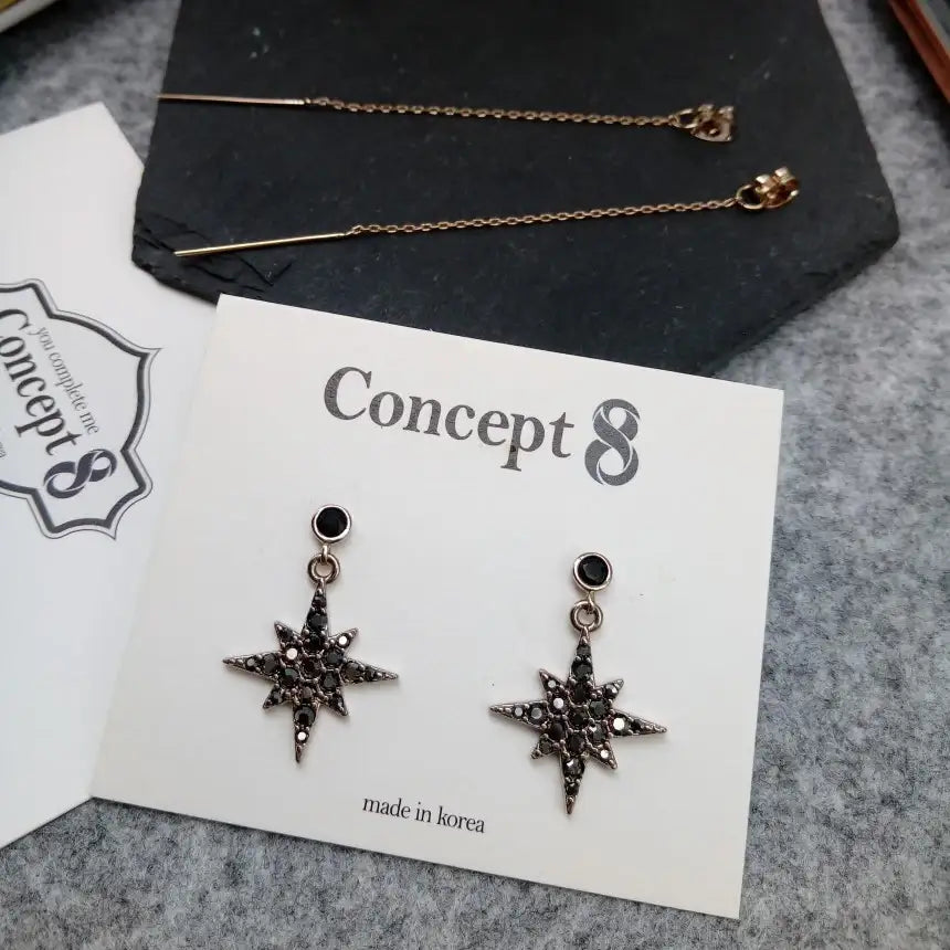Concept 8 - Bronze Polaris Two-Way Silver Earring - Concept 8 - Jewelry - Harumio