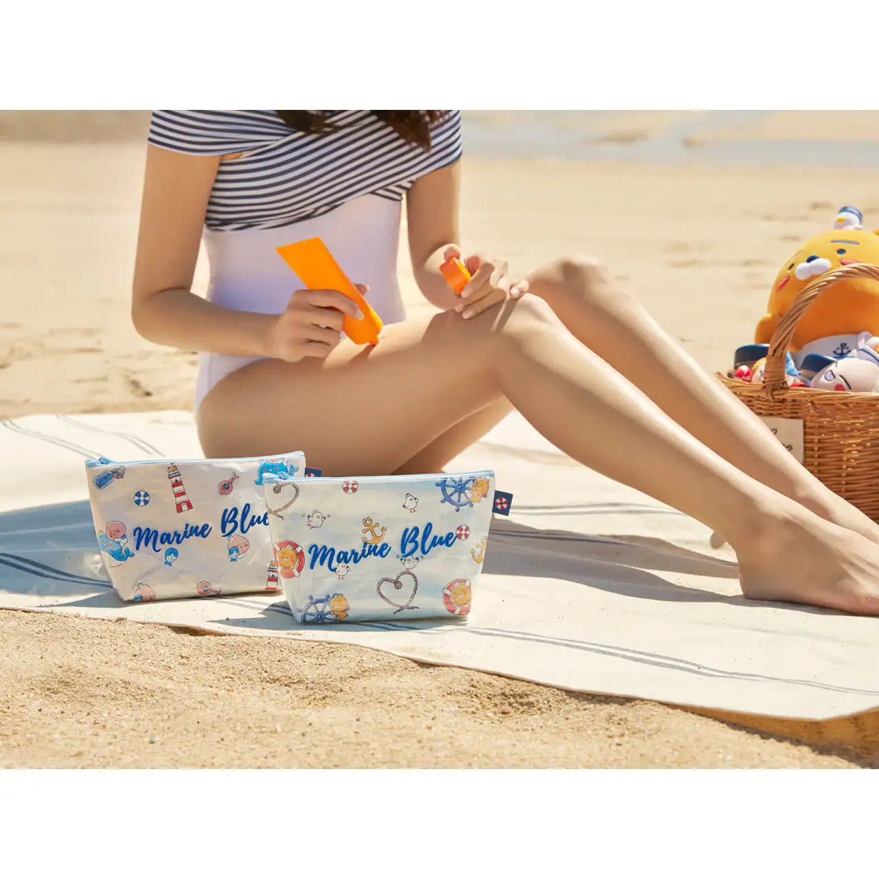Kakao Friends - Marine Blue Pouch - Kakao Friends - Accessories - Harumio