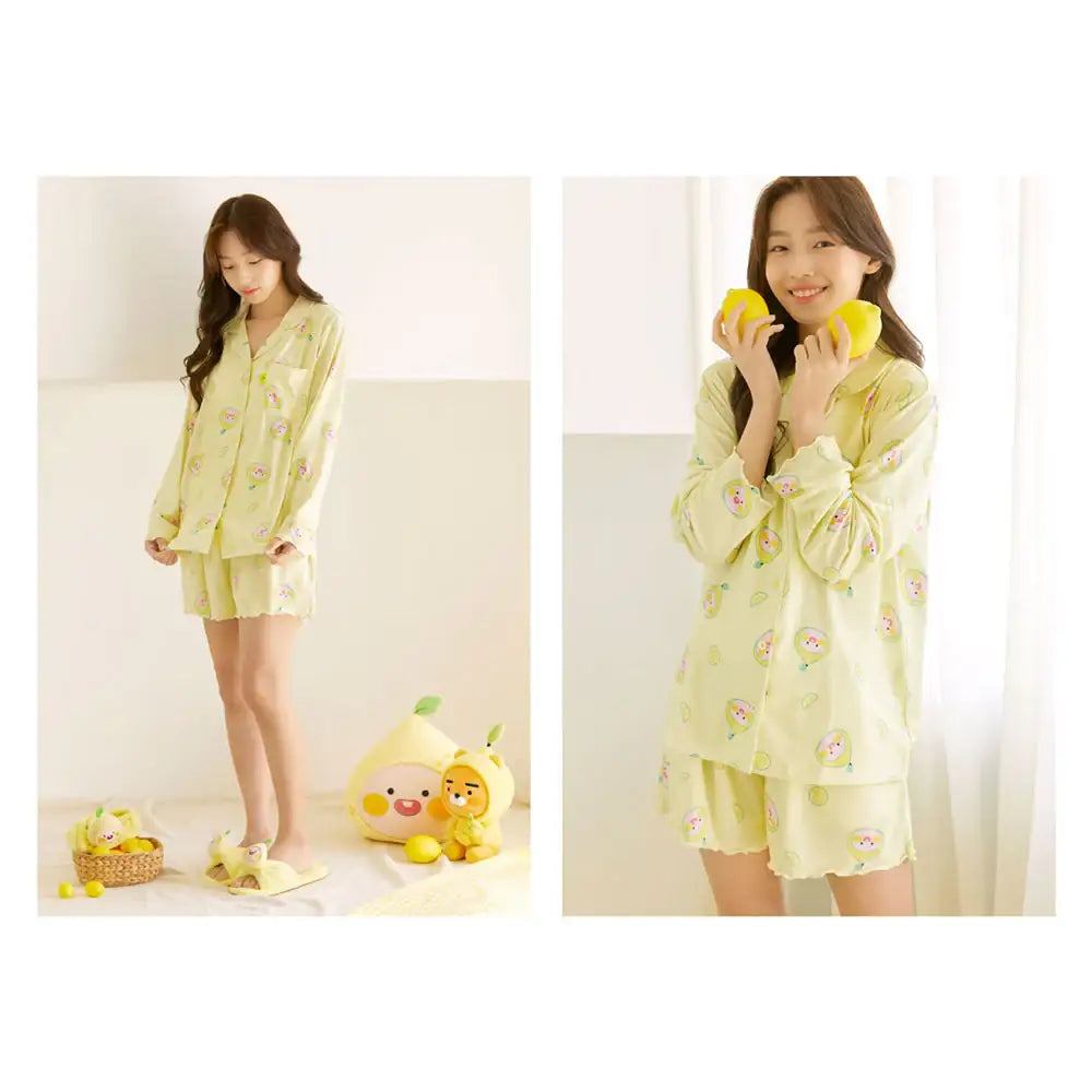 Kakao Friends - Lemon Terrace Pajamas Set - Kakao Friends - Clothing - Harumio