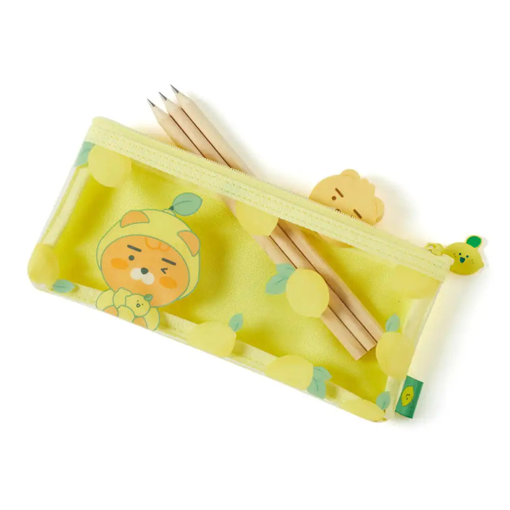 Kakao Friends - Lemon Terrace Clear Pencil Case - Kakao Friends - Accessories - Harumio