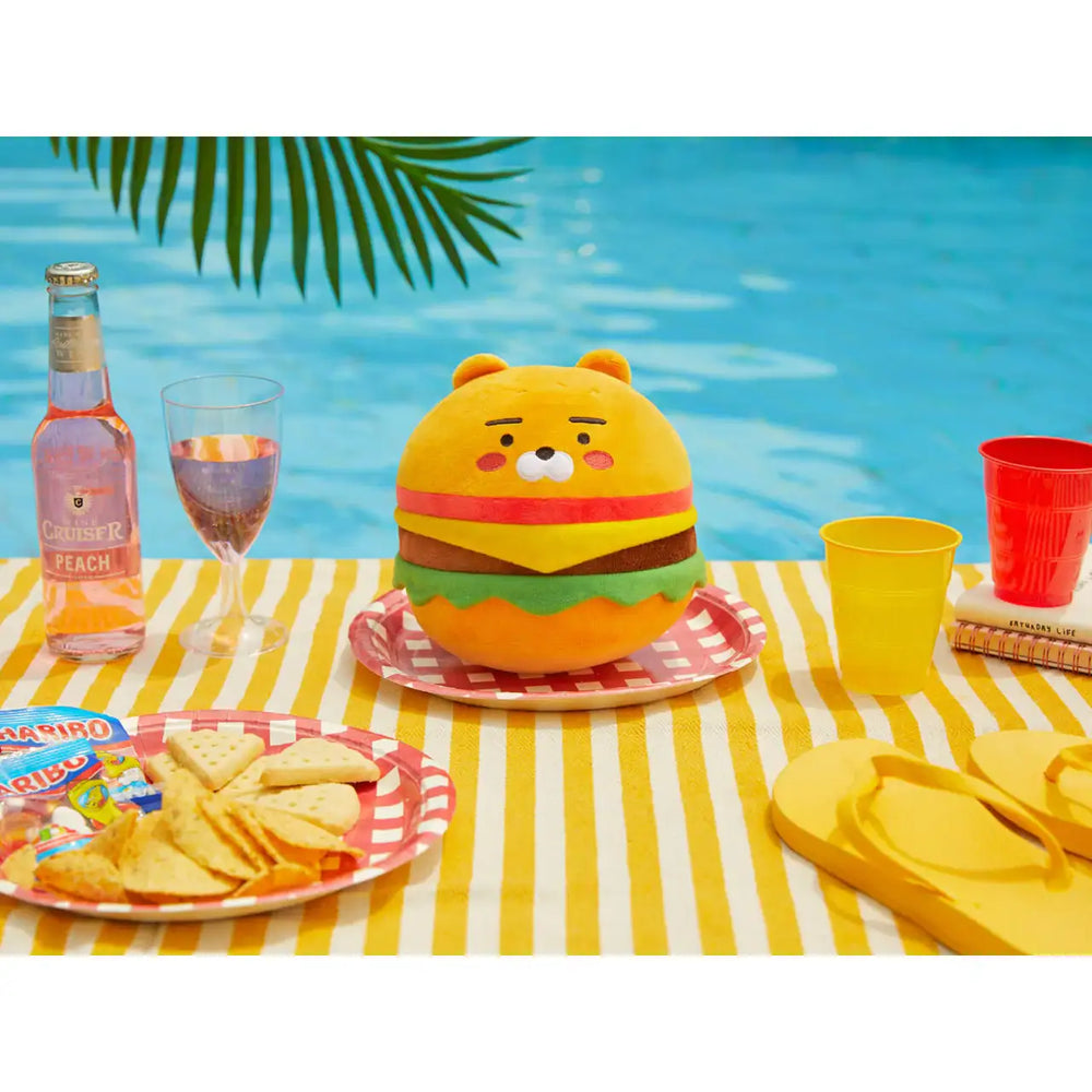 Kakao Friends - Ryan Beach Pub Reversible Hamburger Plush Doll - Kakao Friends - Plush - Harumio