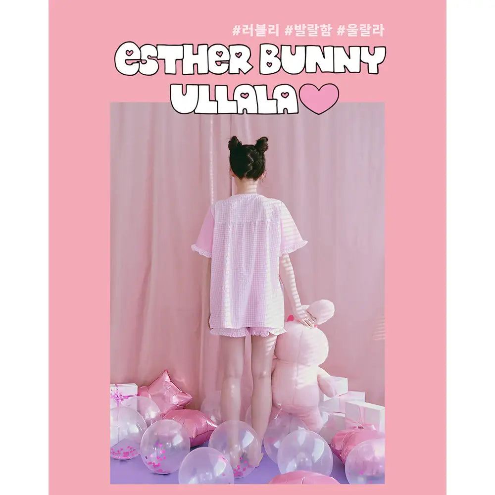 Esther Bunny x Ullala - Lovely Bunny Short Sleeve Pajamas Set - Esther Bunny x Ullala - Clothing - Harumio
