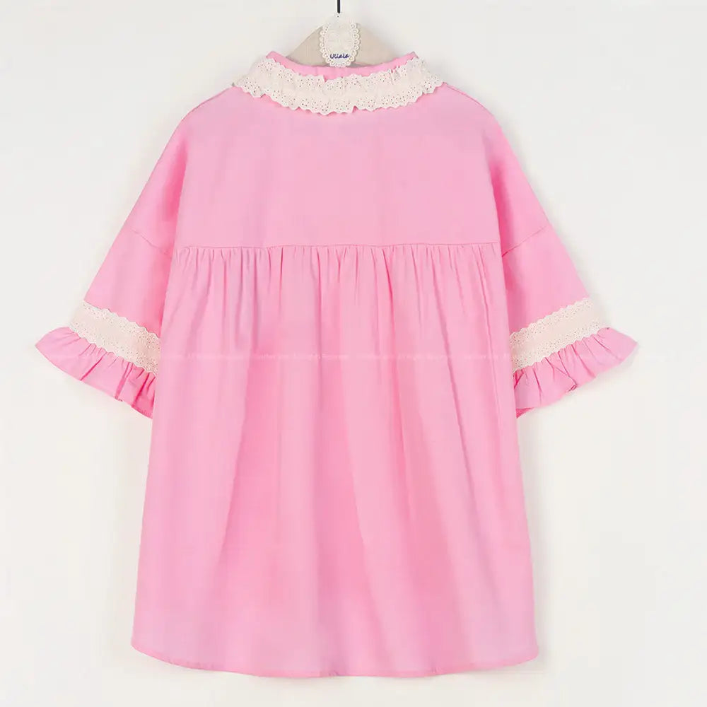 Esther Bunny x Ullala - Pink Short Sleeve Pajamas Set - Esther Bunny x Ullala - Clothing - Harumio