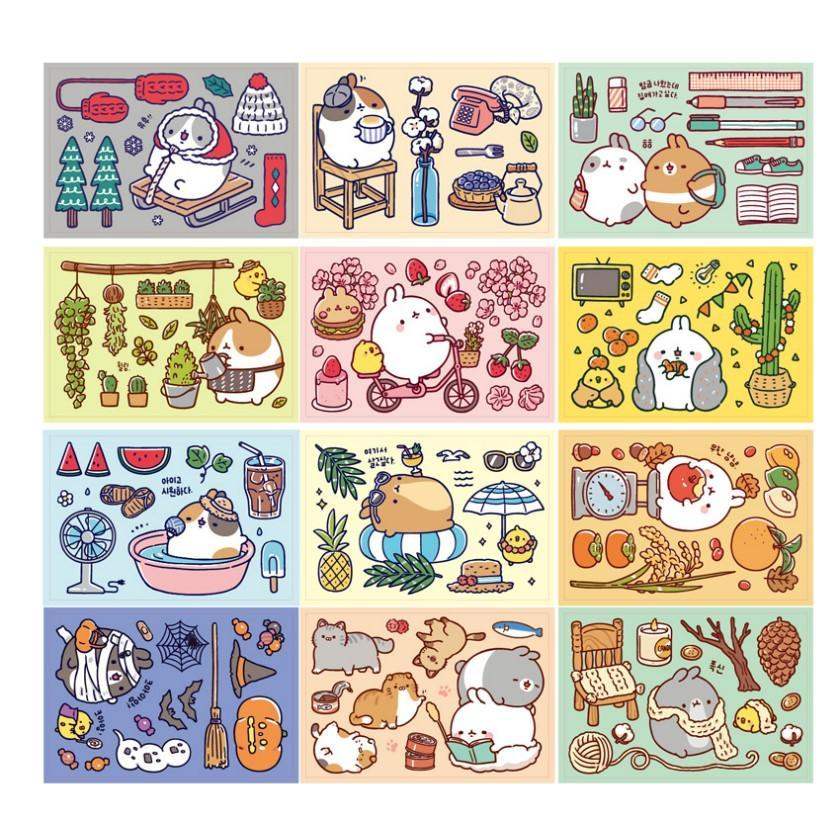 Molang - Postcard Set - 12 - Molang - Accessories - Harumio