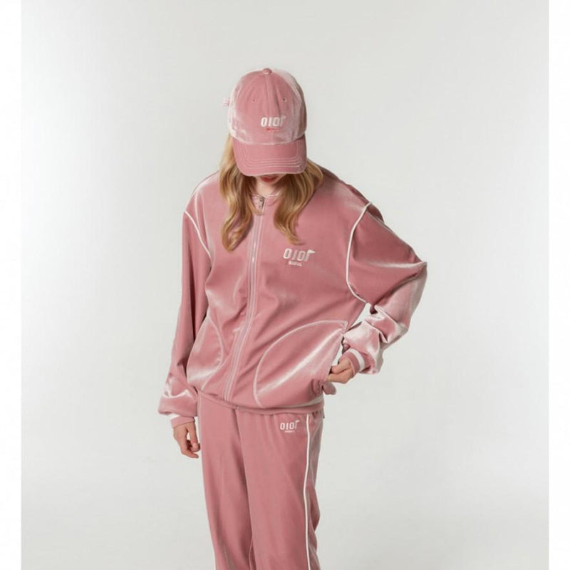 5252 by O!Oi - Velvet Track Jacket - Pink