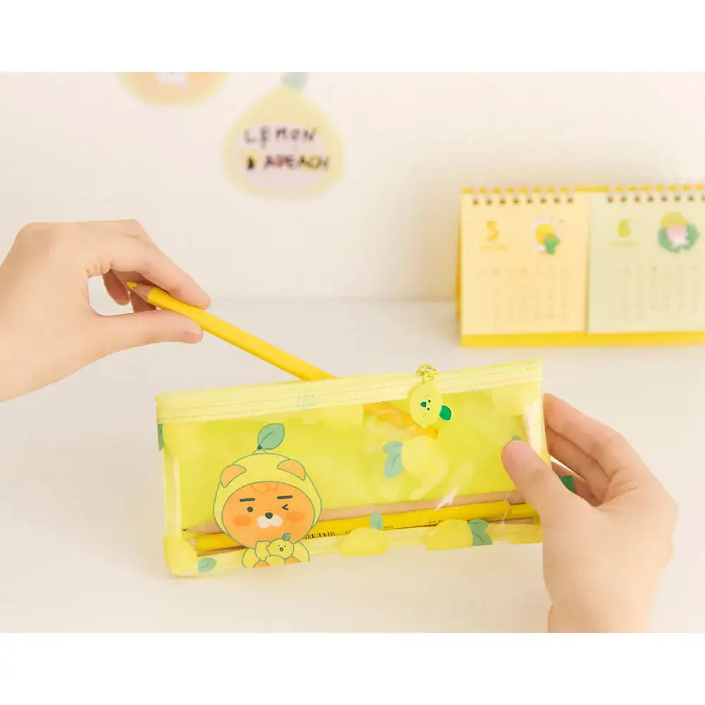 Kakao Friends - Lemon Terrace Clear Pencil Case - Kakao Friends - Accessories - Harumio