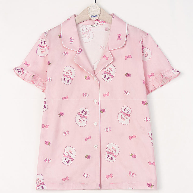 Esther Bunny x Ullala - Heart Bunny Short Sleeve Pajamas Set