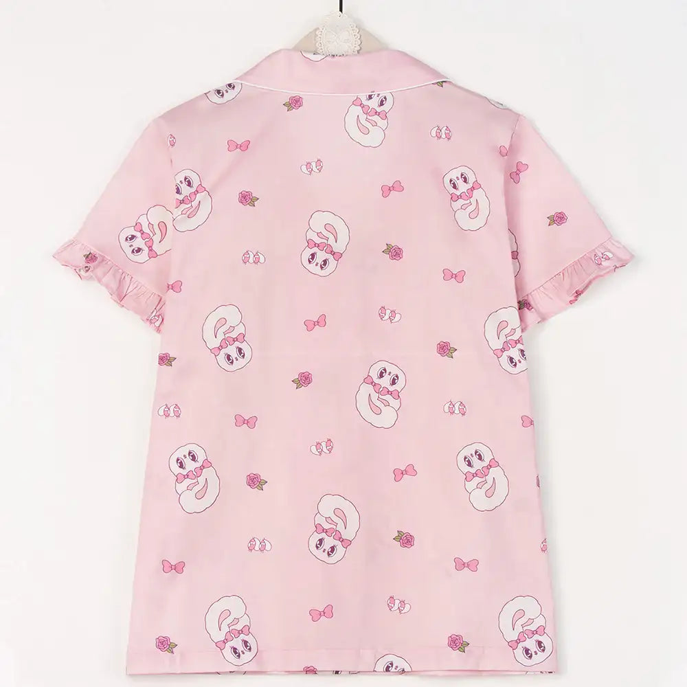 Esther Bunny x Ullala - Heart Bunny Short Sleeve Pajamas Set - Esther Bunny x Ullala - Clothing - Harumio