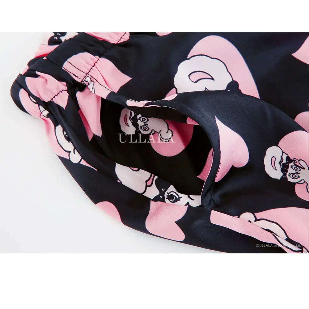Esther Bunny x Ullala - Chic Bunny Long Sleeve Black Pajamas Set - Esther Bunny x Ullala - Clothing - Harumio