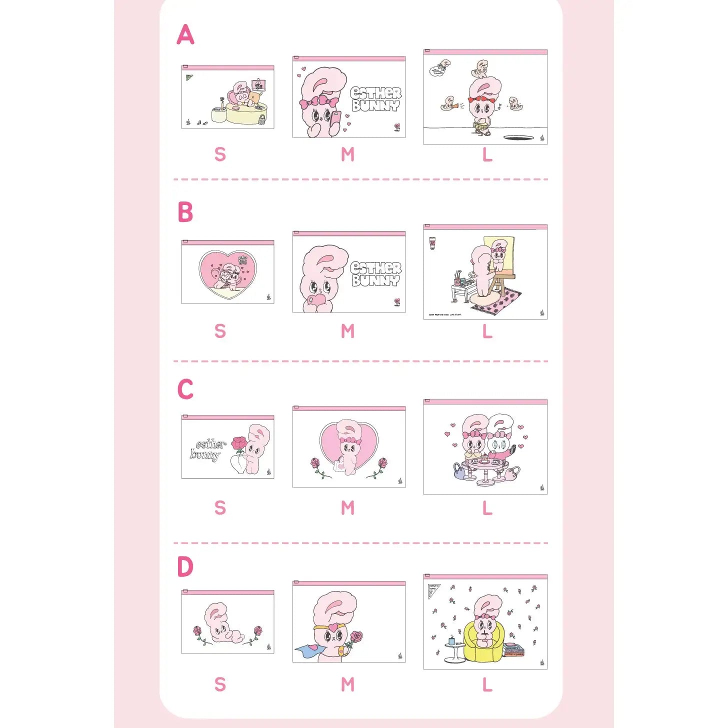 Esther Bunny - Slim Pouch Set - Esther Bunny - Accessories - Harumio