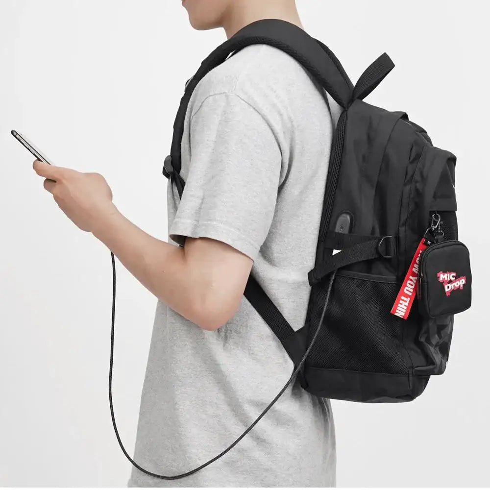 BTS x MIC Drop - Pattern Smart Backpack - BTS x MIC Drop - Accessories - Harumio