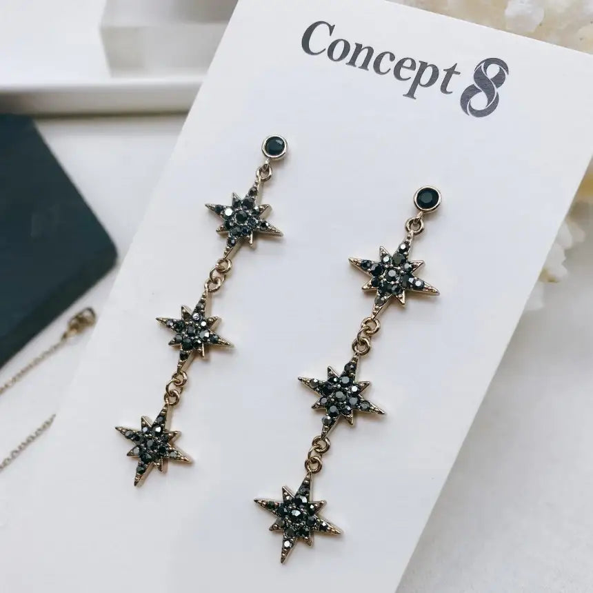 Concept 8 - Trio Bronze Polaris Two-Way Silver Earring - Concept 8 - Jewelry - Harumio