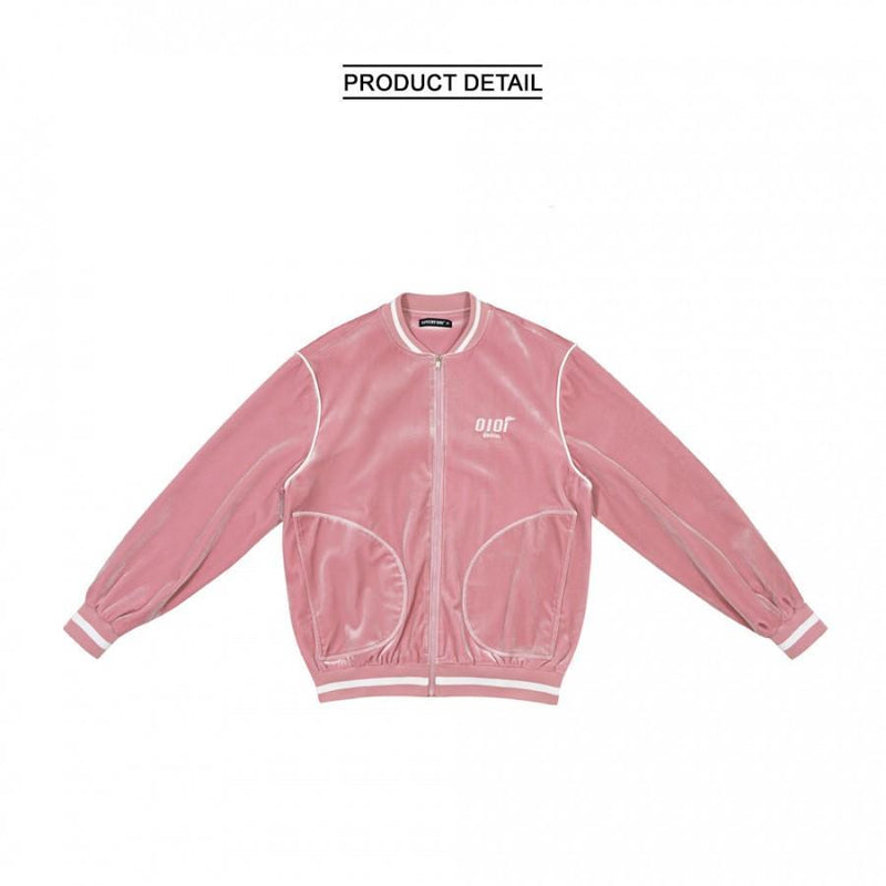 5252 by O!Oi - Velvet Track Jacket - Pink