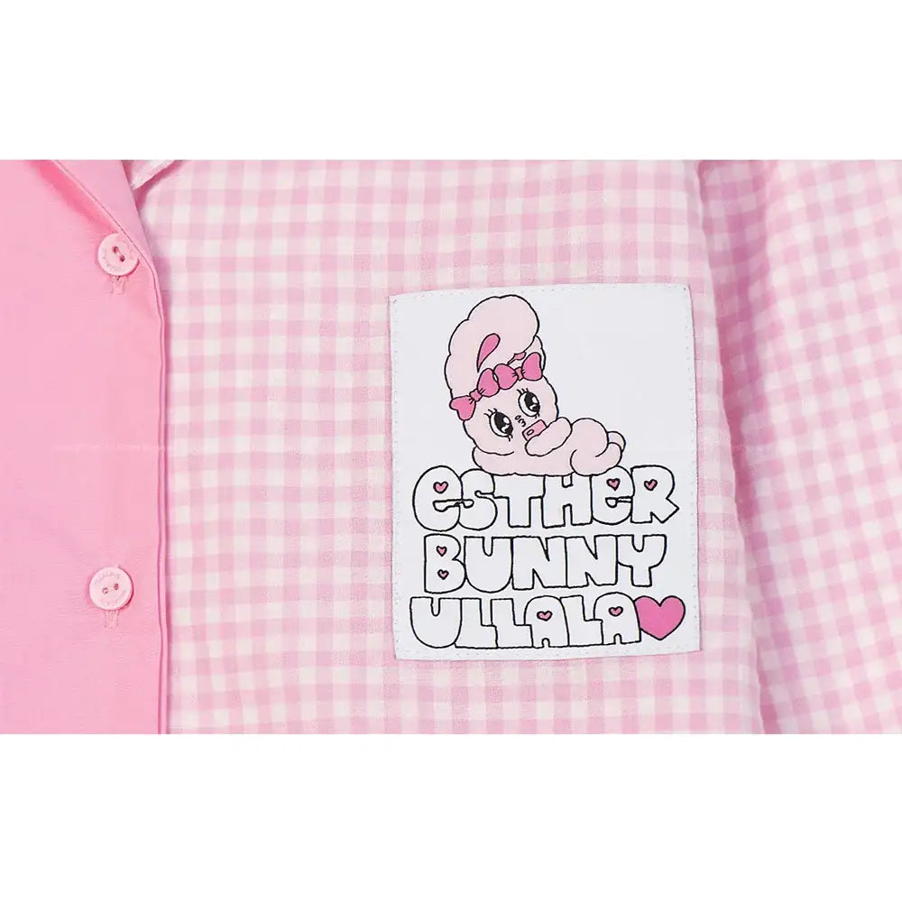 Esther Bunny x Ullala - Lovely Bunny Fair Pink Pajamas Set - Esther Bunny x Ullala - Clothing - Harumio