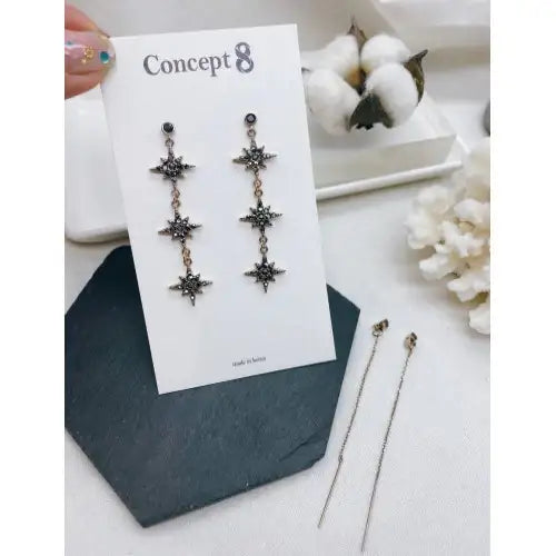 Concept 8 - Trio Bronze Polaris Two-Way Silver Earring - Concept 8 - Jewelry - Harumio