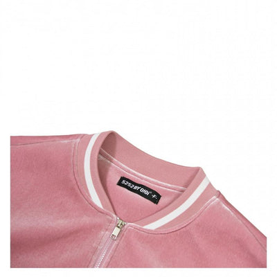 5252 by O!Oi - Velvet Track Jacket - Pink
