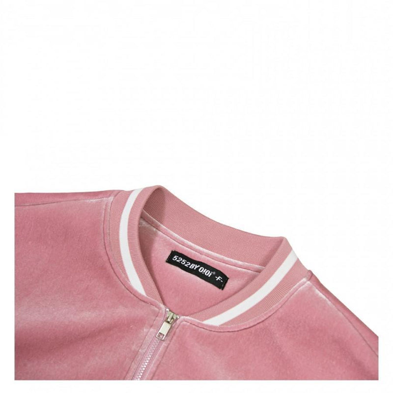 5252 by O!Oi - Velvet Track Jacket - Pink