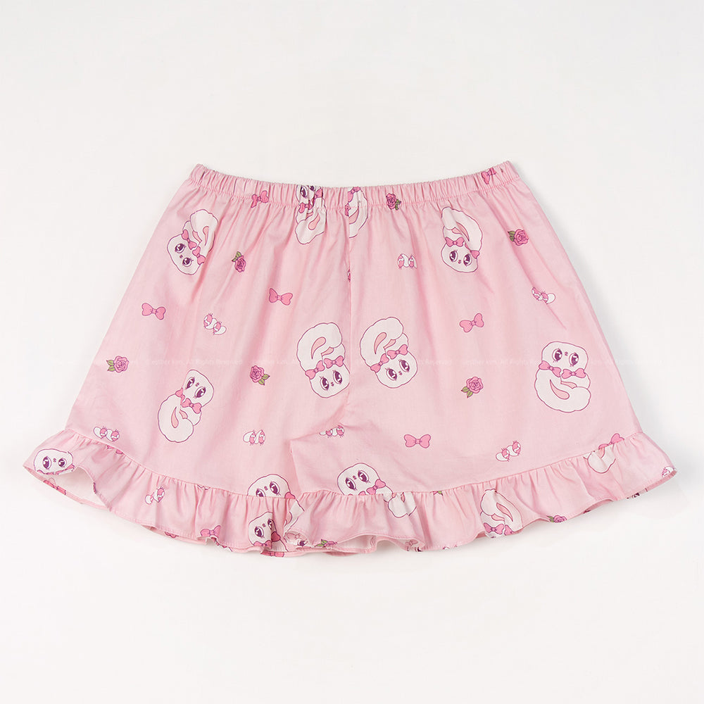 Esther Bunny x Ullala - Heart Bunny Short Sleeve with Lace Pajamas Set