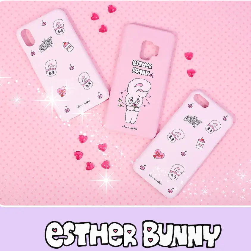 Clue X Esther Bunny - Pink Hard Phone Case for iPhone 7/8 - CLUE - Accessories - Harumio