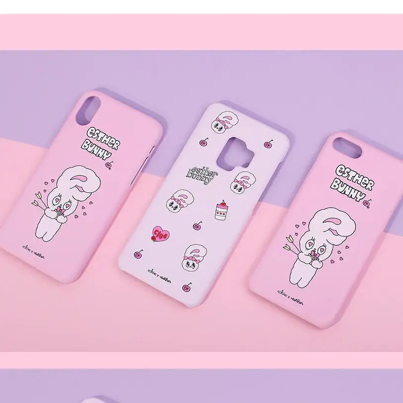 Clue X Esther Bunny - Pink Hard Phone Case for iPhone 7/8 - CLUE - Accessories - Harumio
