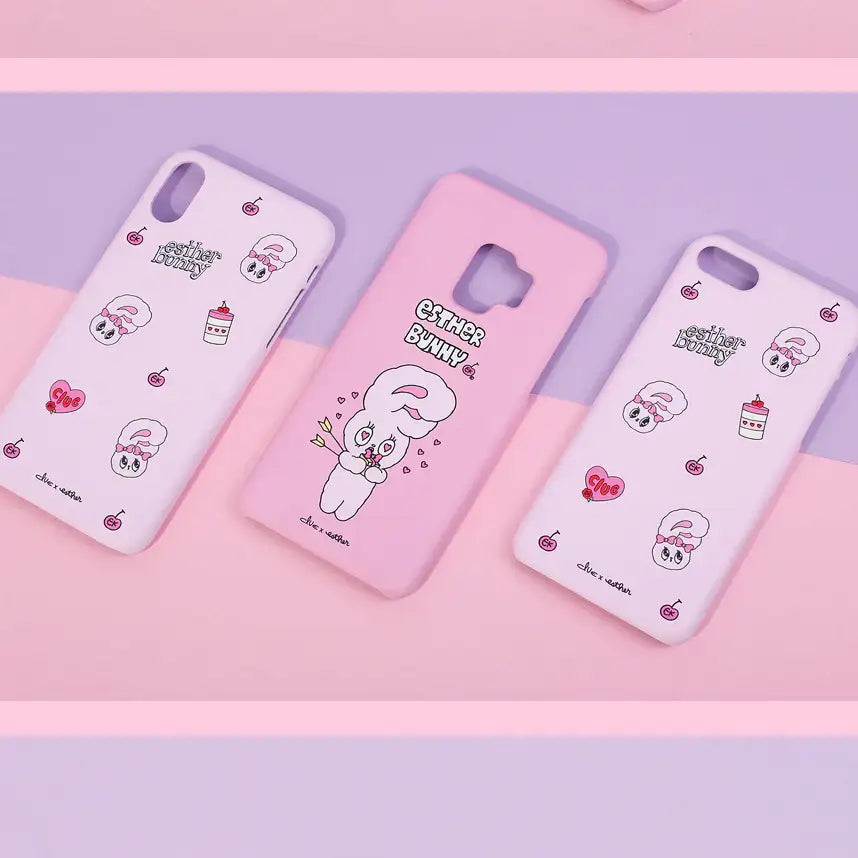 Clue X Esther Bunny - Pink Hard Phone Case for iPhone 7/8 - CLUE - Accessories - Harumio