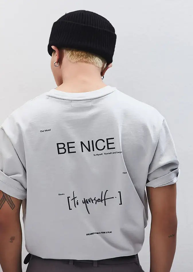 PLAC x MINO YOON - Be Nice Graphic T-Shirts - PLAC x MINO YOON - Clothing - Harumio