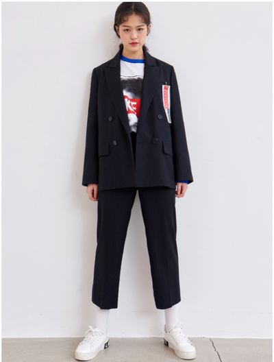 Lap - Tailored Boxy Jacket - Beige - Jacket - Harumio