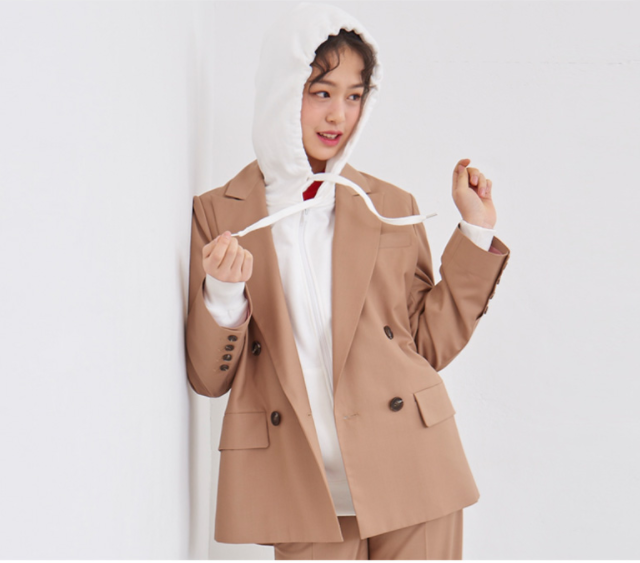 Lap - Tailored Boxy Jacket - Beige - Jacket - Harumio