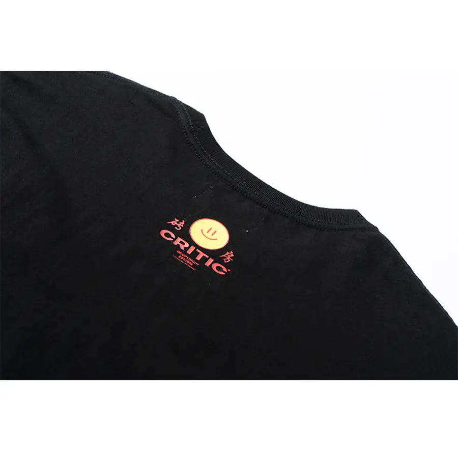 HAPPY FOOD x CRITIC - Retro Logo Short Sleeve T-Shirt - HAPPY FOOD x CRITIC - Clothing - Harumio