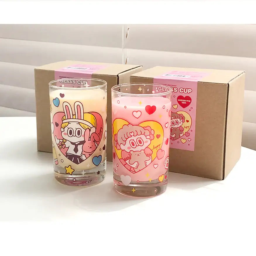 Standard Love Dance - Cherry Pie Retro Glass Cup - Rabbit Girl - Standard Love Dance - Accessories - Harumio