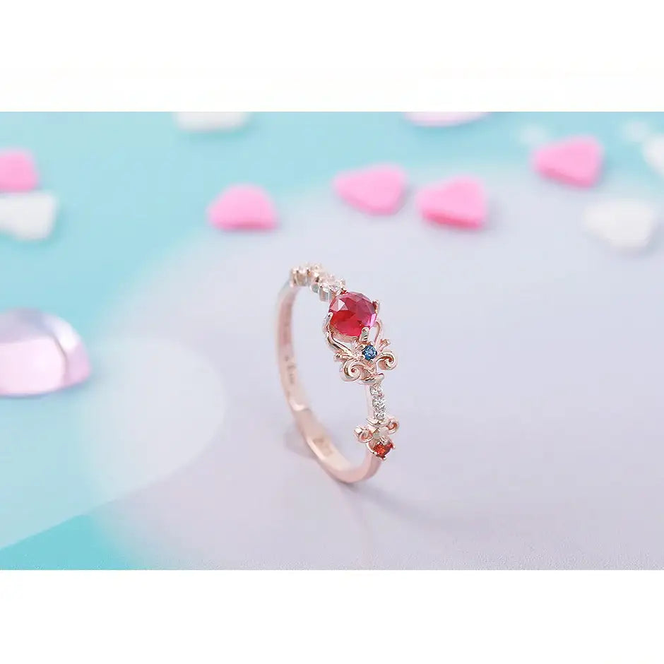 Wedding Peach x CLUE - Angel Lily Wand Silver Ring - Star of Love - Wedding Peach x CLUE - Jewelry - Harumio