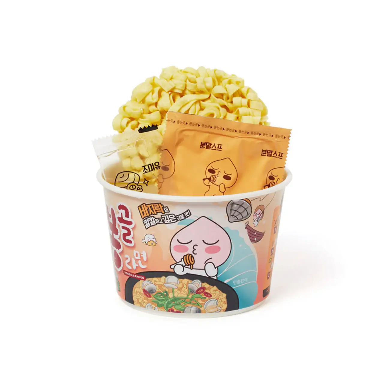 Kakao Friends - Apeach Bongol Clam Seafood Instant Ramen Cup - Kakao Friends - Food - Harumio