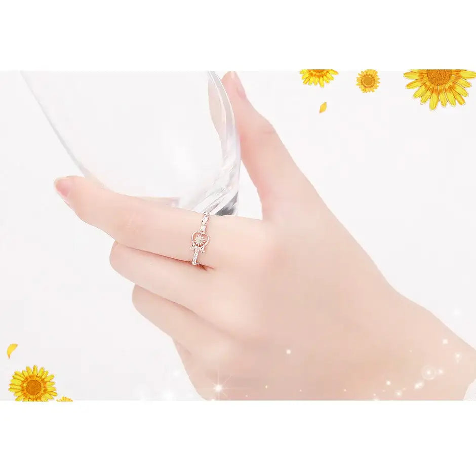 Wedding Peach x CLUE - Angel Daisy Flower Silver Ring - Wedding Peach x CLUE - Jewelry - Harumio