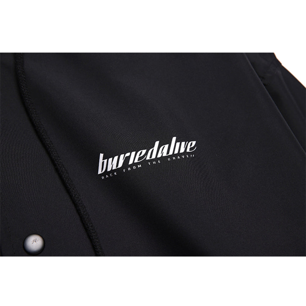 Buried Alive - Botox Black Long Rain Coat