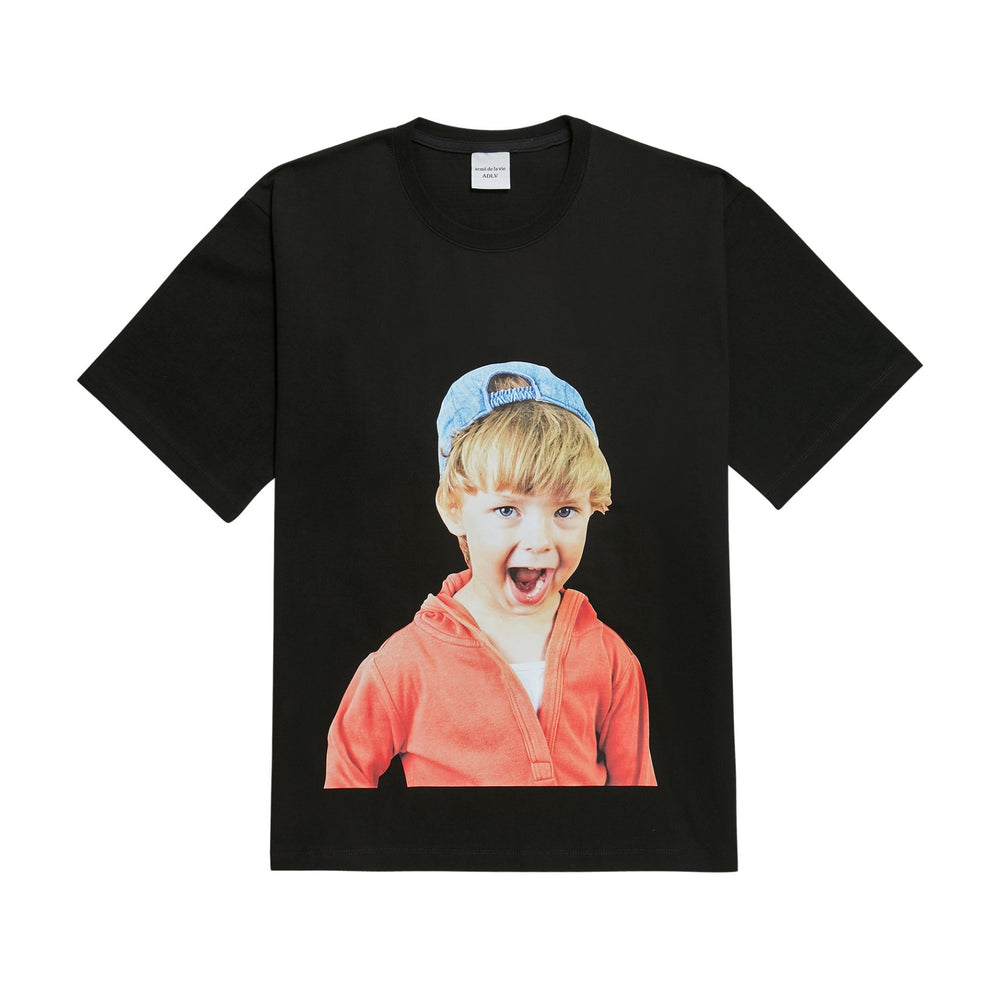 ADLV - Baby Face in Red Hoodie Short Sleeve T-Shirt