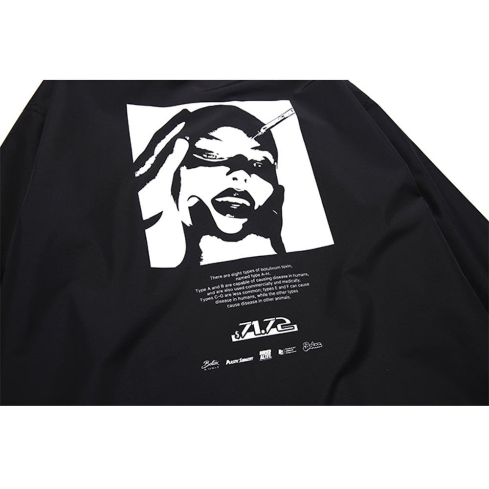 Buried Alive - Botox Black Long Rain Coat