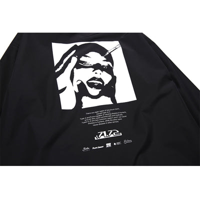 Buried Alive - Botox Black Long Rain Coat