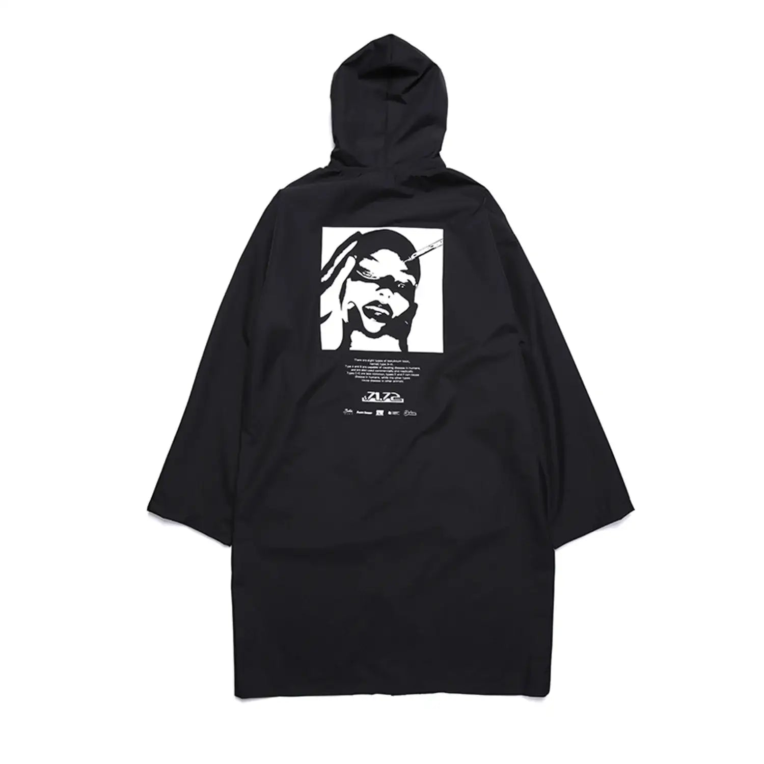 Buried Alive - Botox Black Long Rain Coat - Buried Alive - Clothing - Harumio