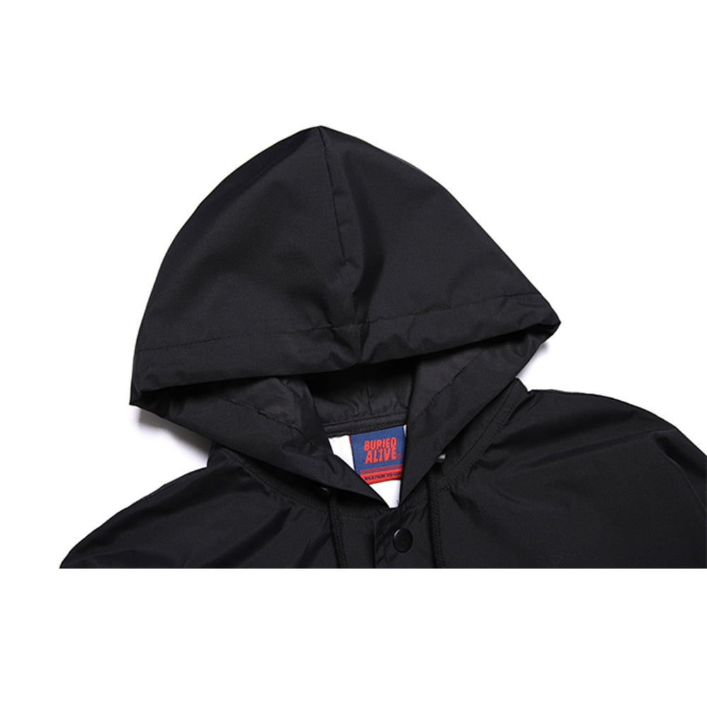 Buried Alive - Botox Black Long Rain Coat