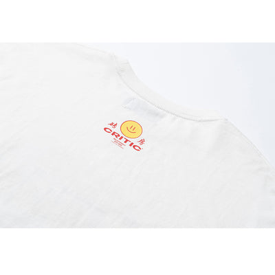 HAPPY FOOD x CRITIC - Retro Logo Short Sleeve T-Shirt