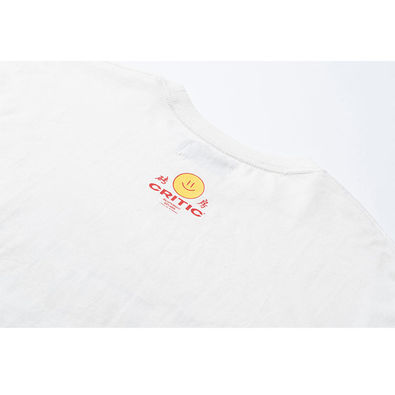 HAPPY FOOD x CRITIC - Retro Logo Short Sleeve T-Shirt