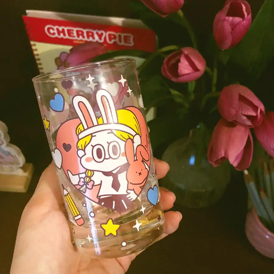Standard Love Dance - Cherry Pie Retro Glass Cup - Rabbit Girl - Standard Love Dance - Accessories - Harumio