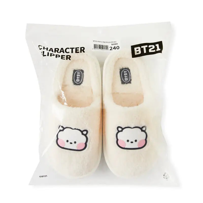 BT21 - Minini Big Face Boucle Slippers - LINE FRIENDS - Footwear - Harumio