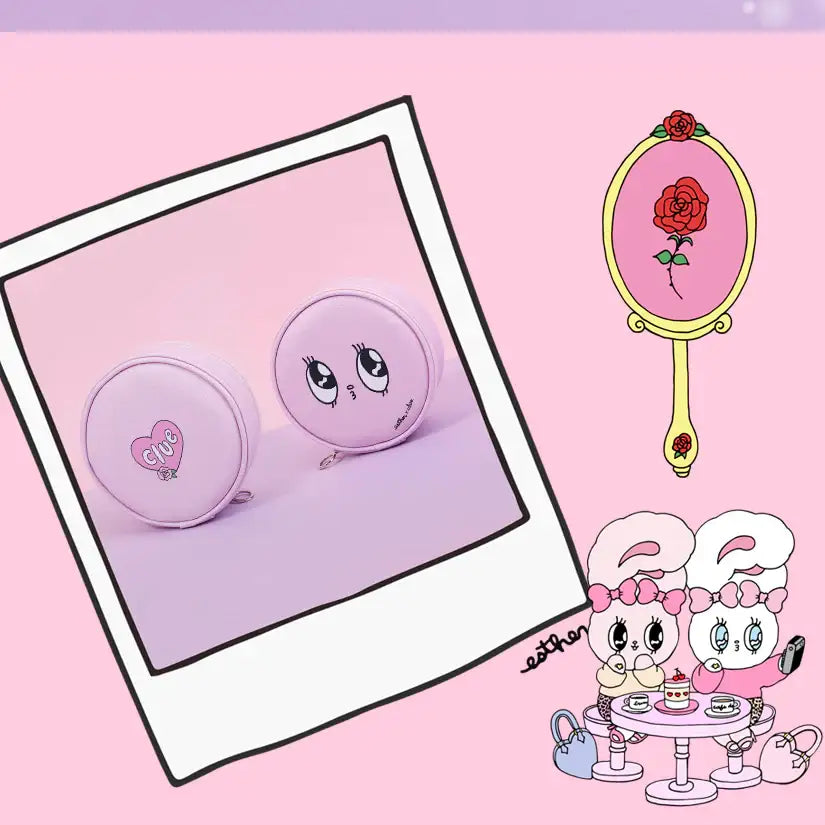 Clue X Esther Bunny - Outdoor Round Pouch - CLUE - Accessories - Harumio