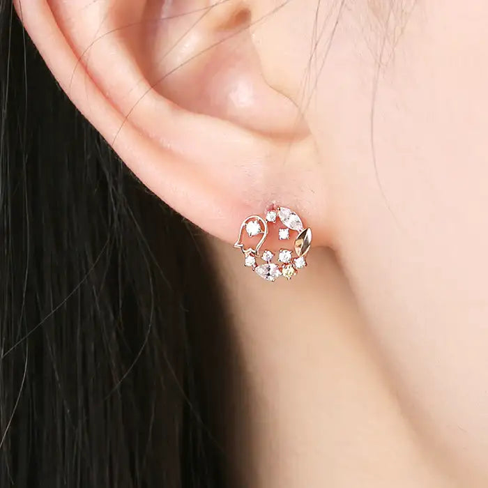 OST - November Citrine Bellflower Birth Flower Earrings - OST - Jewelry - Harumio