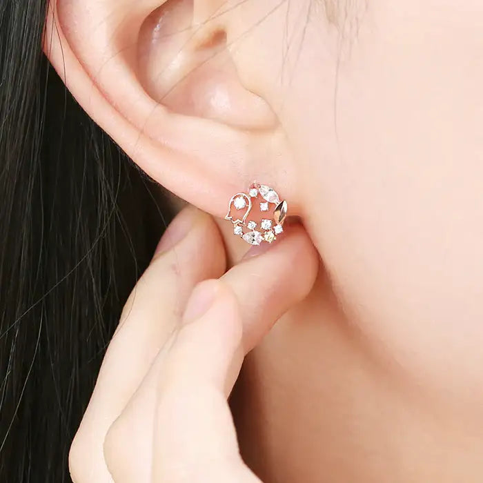 OST - November Citrine Bellflower Birth Flower Earrings - OST - Jewelry - Harumio